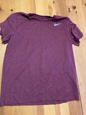 Nike Maroon Dri-FIT Tee with Subtle Swoosh